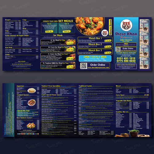 170 GSM A4 Long Menu Printing - Restaurant & Café Menus 170 GSM A4 Long Menu Printing - Restaurant & Café Menus