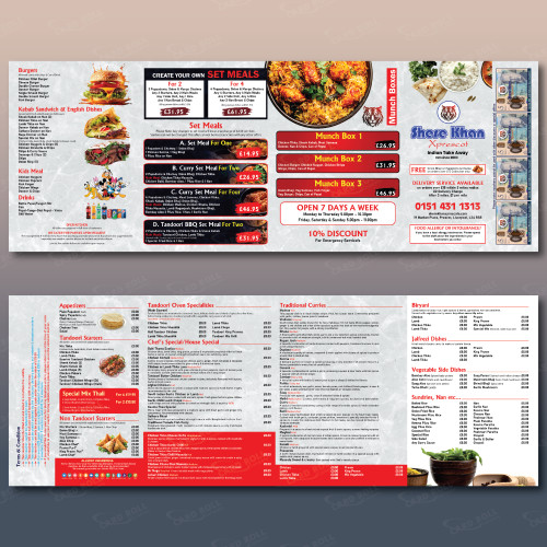 150 GSM A4 Long Menu Printing - Restaurant & Café Menus 150 GSM A4 Long Menu Printing - Restaurant & Café Menus