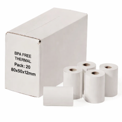80mm x 50mm Thermal Printer Rolls – Box of 20 80mm x 50mm Thermal Printer Rolls – Box of 20
