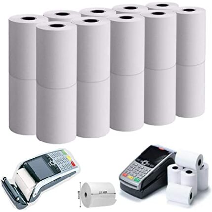 100 Rolls 57x40 Thermal Rolls Credit Card Machine Receipt Till Rolls