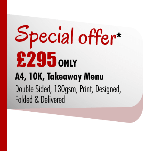 A4 Takeaway Menu